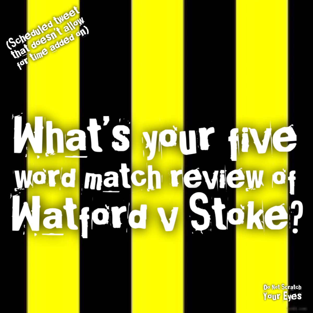 Do Not Scratch Your Eyes Watford FC Podcast 🐝 tweet media