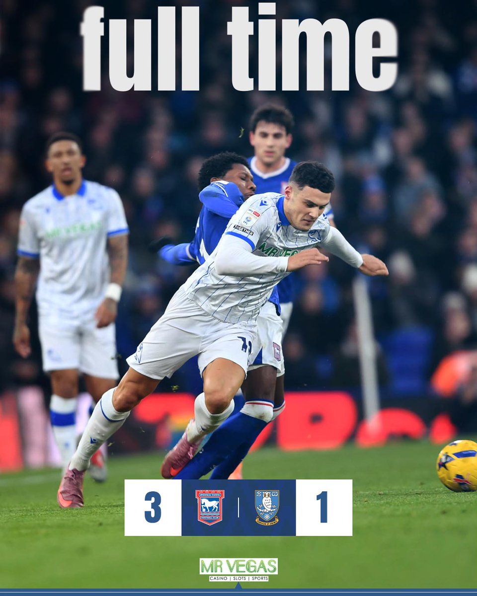 swfc's tweet image. ⏹️ Full time at Portman Road.

@MrVegas_Casino