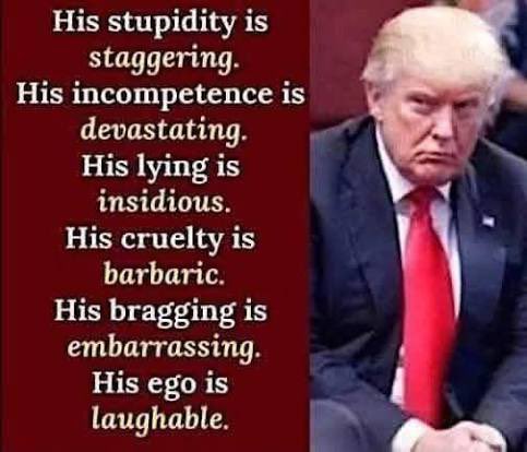 <a href="/StandUpForTrmp/">Stand Up For Trump</a> 79 years old and the demeanor of a adolescent idiot, the morality of a pariah, a fool and a farce.
