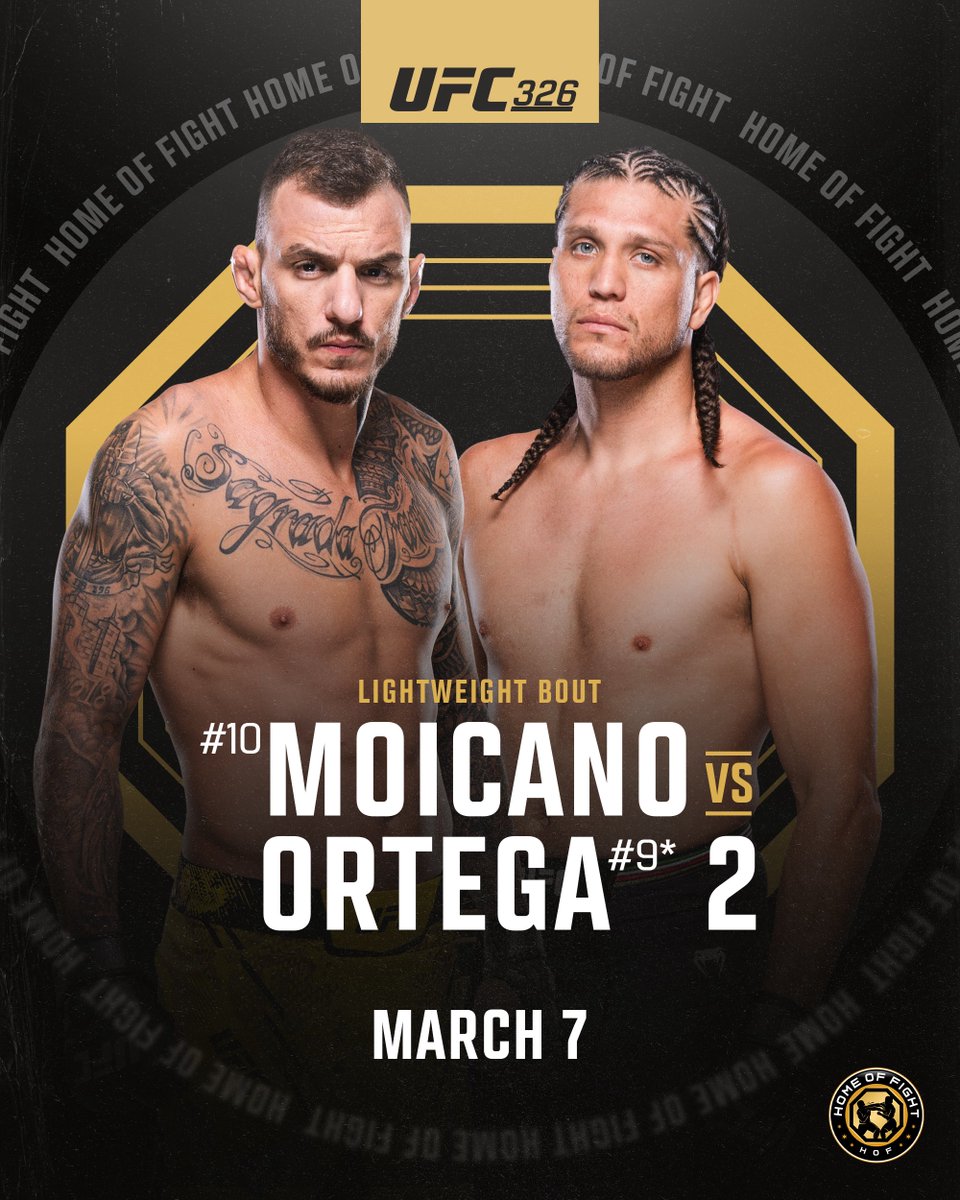 🚨 BREAKING: Renato Moicano vs. Brian Ortega 2 is official for UFC 326 on March 7

via <a href="/ufc/">UFC</a>