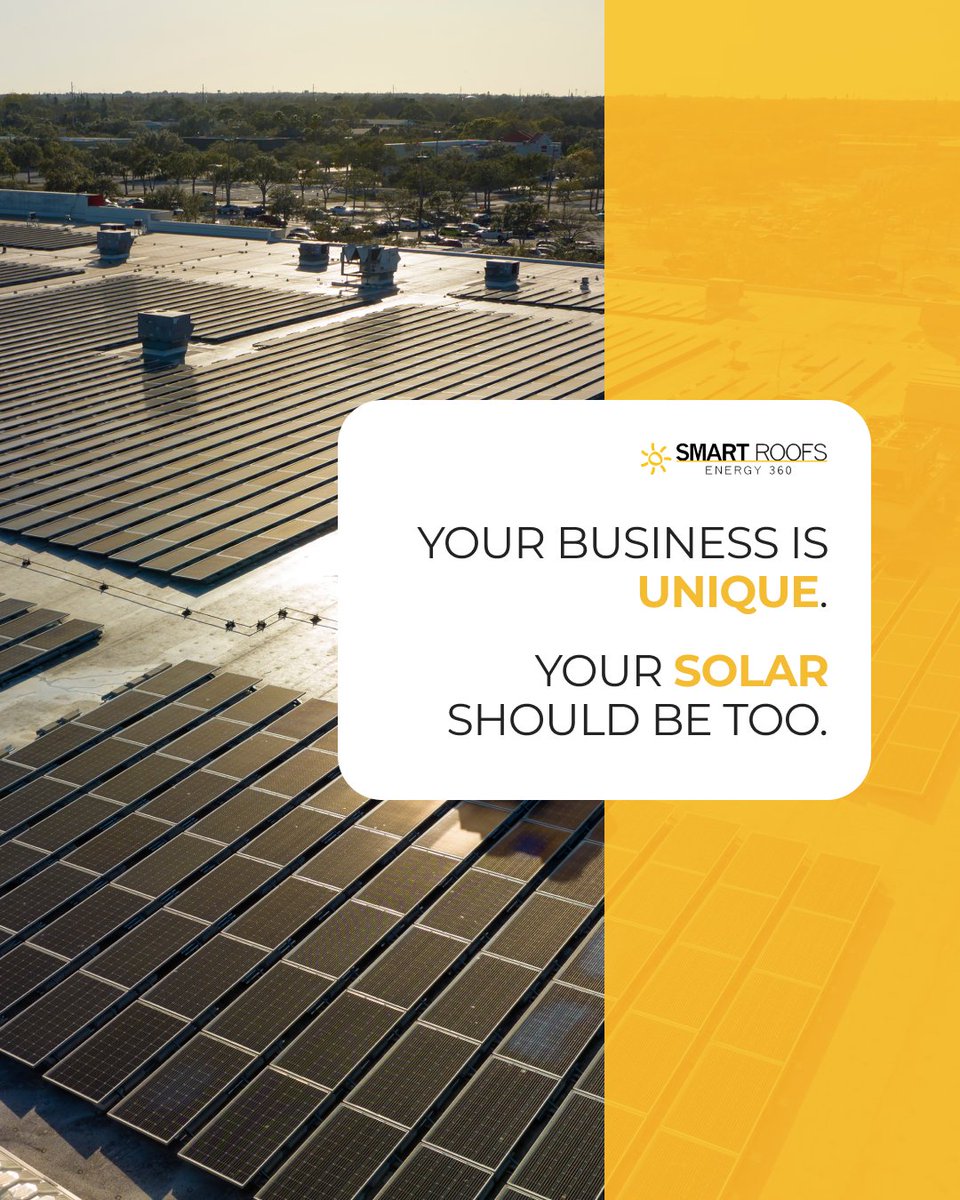 Every business has unique energy needs. A cookie-cutter solar setup can leave savings on the table. Smart Roofs designs custom systems based on your usage, roof layout, and financial goals—maximizing ROI and efficiency.

Get your custom assessment: smartroofsct.com