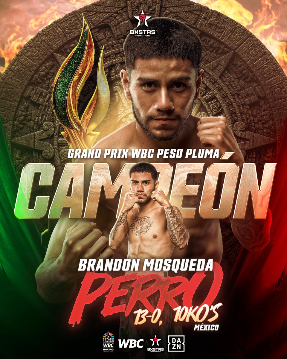 Campeón para México en el  <a href="/BoxingGrandPrix/">Boxing Grand Prix</a> en Riyadh, Brandon ‘Perro’ Mosqueda es el vencedor en la final de peso Pluma 🇲🇽👑

El mexicano Brandon Mosqueda venció al italiano 🇮🇹Muhamet Qamili por Decisión Unánime en la final del <a href="/BoxingGrandPrix/">Boxing Grand Prix</a> del <a href="/WBCBoxing/">World Boxing Council</a> celebrado en