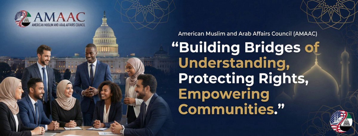 DrTamaraOmar's tweet image. The Future is Built Here. A New Era of Influence. A Bold Vision for Tomorrow. Welcome to AMAAC.

Today, the American Muslim and Arab Affairs Council (AMAAC) rises as the new standard for leadership and impact.
We aren't just joining the conversation—we are leading it.

#AMAAC