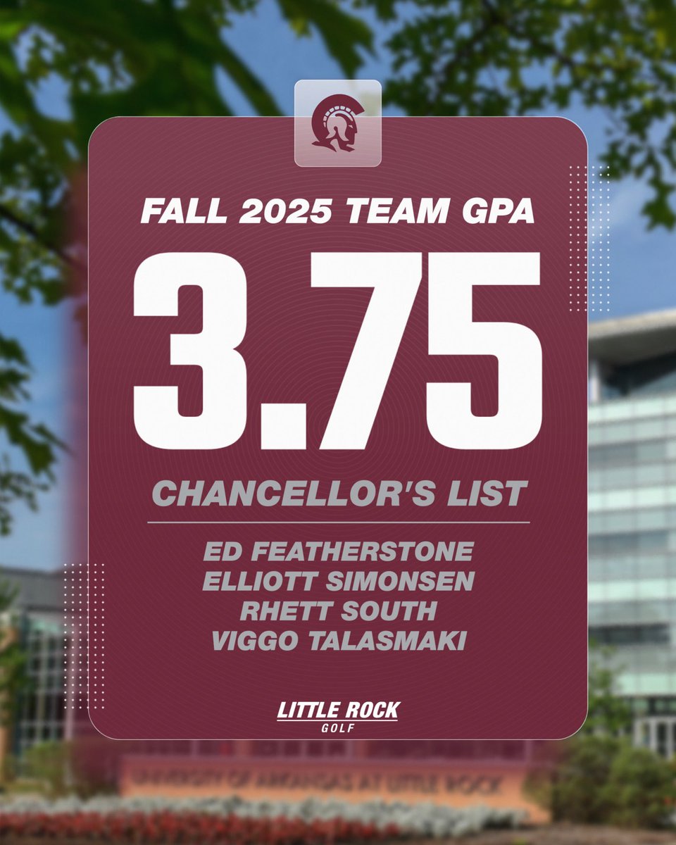 LittleRockMGOLF's tweet image. Getting it done on and off the course once again 📚 

- Four perfect 4.0’s
- Everyone above a 3.20

#LittleRocksTeam