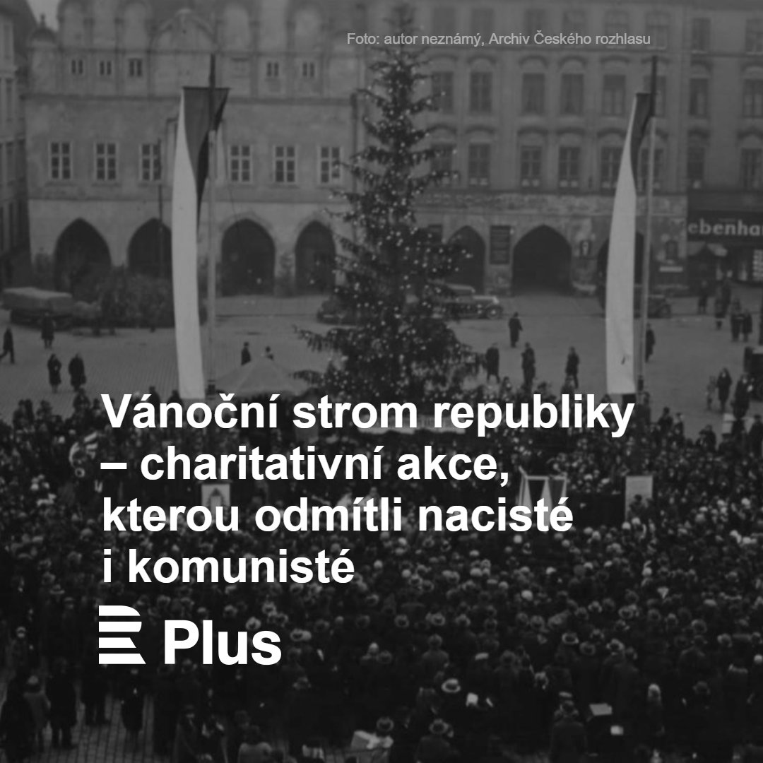 CRoPlus's tweet photo. Vánoční stromy republiky se stavěly v letech 1924 až 1938. Za protektorátu se tradice nepřipomínala, i když šlo o charitativní a apolitickou záležitost. Po válce se na chvíli obnovila. A pak se moci se chopila komunistická strana. 🎄 https://t.co/qHfTIzLvg4 #ArchivPlus https://t.co/5k6R0CCm3f
