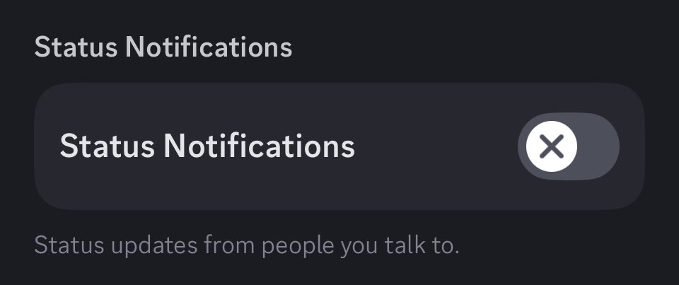 meramizu's tweet image. Annoyed by the new update with status notifications? You can turn it off. 

Settings &amp;gt; Notifications &amp;gt; Status Notifications is enabled by default (disable it). 

You’re welcome 💙