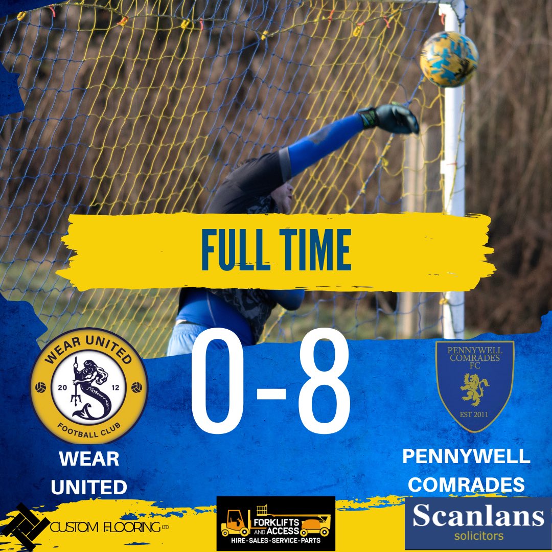 A tough end to 2025 as we suffered defeat against unbeaten top of the league Pennywell who will definitely be Division 1 champions and be right up there next season in the Premier Division. Massive credit to the United lads who never gave up 👏🏻👏🏻👏🏻🟡🔵🟡🔵