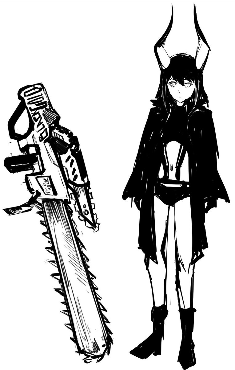 DRFB003's tweet image. Now,she is Black Gold Chainsaw.