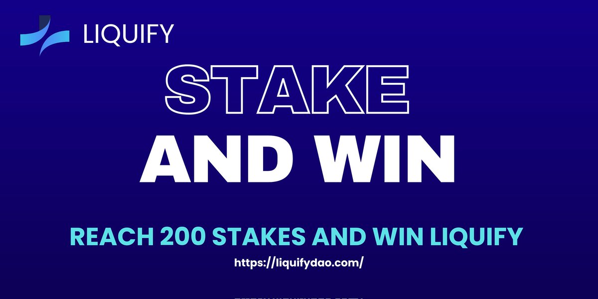 LiquifyDao's tweet photo. 🚀 Liquify Testnet Staking Update 🚀

📌 81 stakers already
🎁 Hit 200 stakers, 1000 $LIQUIFY to 10 winners
📝 Join:
✅ Like &amp; RT
💬 Comment staking wallet, hashtag #Liquify #Testnet #Airdrop #Giveaway #DeFi #Web3 #Staking #Crypto
⏳ Duration: 21–24 Dec 
🤑 Distribution: 25 Dec https://t.co/zIGiBGcV0y