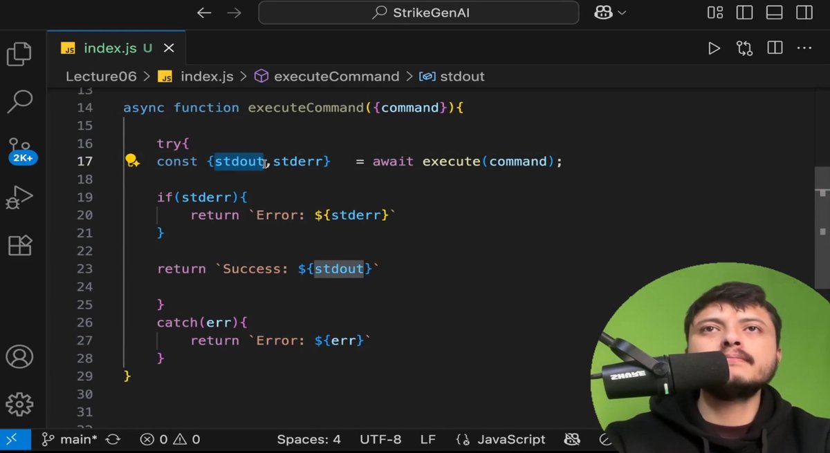 YashSainiCodes's tweet image. 📅 Day - 15 of STRIKE

Topics Covered:
• How Cursor works
• How to build a Cursor-like environment
• Tool Calling

Thanks 🙏 to @rohit_negi9 Bhaiya for an amazing session!

@CoderArmy #STRIKE #GenAI #Coding 
#100DaysOfCode #100DaysOfCoding