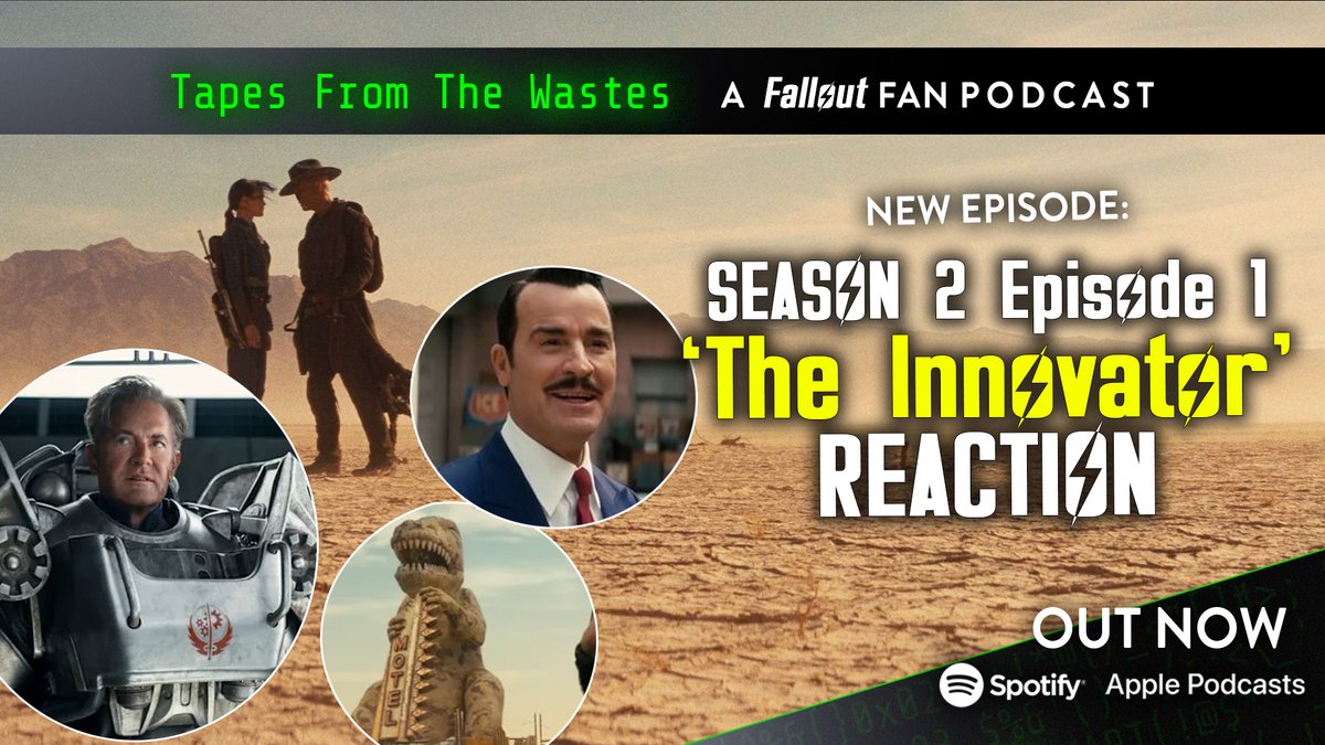 ☢️New Episode!☢️

The New Vegas desert dust has settled, and our reaction to EPISODE 1 of Fallout Season 2 'The Innovator' is now live!

Story set-up, presentation, fan sentiment and more. PLUS we have some Burning Springs Fallout 76 talk!

Out now in the places. #Fallout