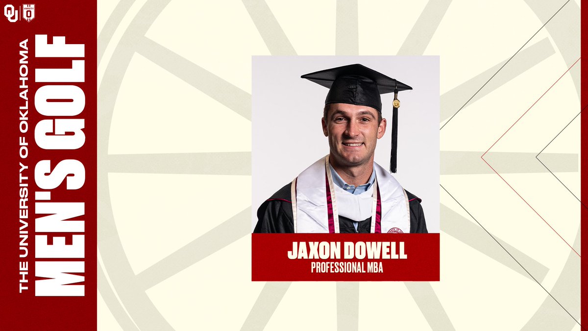OU_MGolf's tweet image. Celebrating our lone December 2025 graduate, Jaxon Dowell 🎓

Congrats on your MBA!