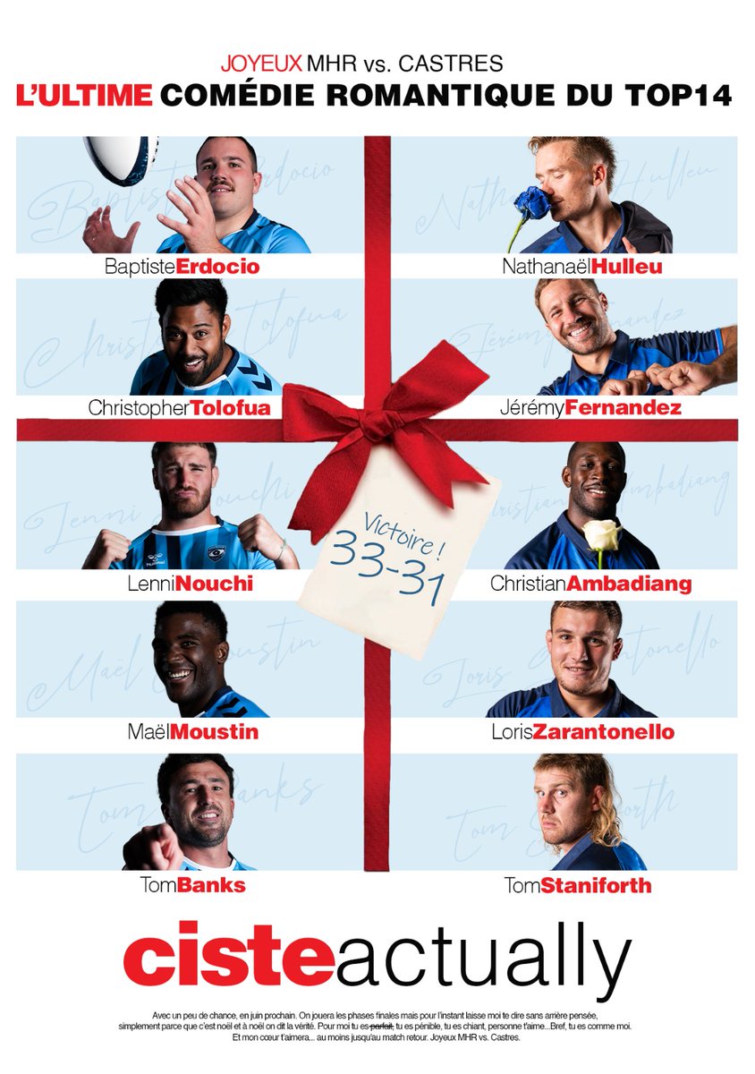 Ciste Actually 💙

Victoire de nos Cistes 33 à 31 !