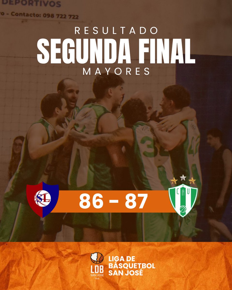 𝙍𝙀𝙎𝙐𝙇𝙏𝘼𝘿𝙊 𝙁𝙄𝙉𝘼𝙇 
Segunda Final - Torneo Clausura 

San Lorenzo 8️⃣6️⃣ - 8️⃣7️⃣ Universal 

#SomosLiga ⛹🏻