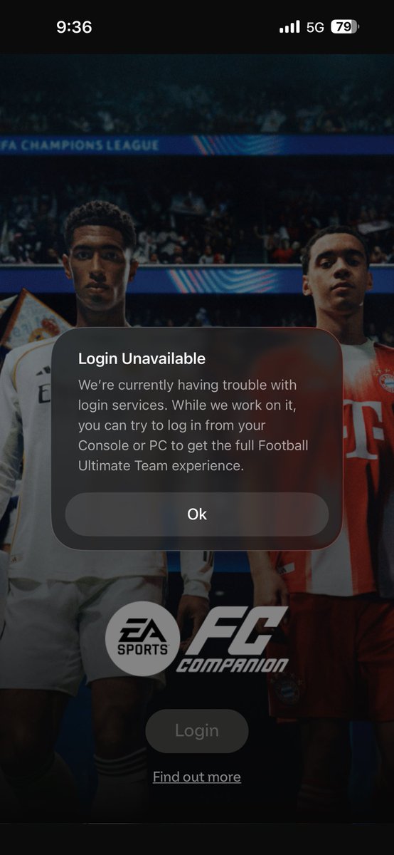 AymanEl3omda's tweet photo. @EASPORTSFC  hello EA. 
This is very nice message i’m getting since 2 weeks.
App is updated. Well you need to work harder guys.
#easportsfc #easports
#FC26 
#companionfc https://t.co/eZfH22xgPf