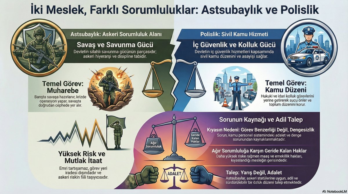 nevzatyuksel2's tweet image. “Astsubaylık, NATO Ölçeğinde Tanımlanmış Stratejik Bir Uzmanlık Mesleğidir.”
Son günlerde kamuoyunda yer alan bazı açıklamalarda, polis maaşlarının “astsubay maaşları eliyle belirlendiği” yönündeki ifadeler kamuoyuyla paylaşılmıştır.
Bu açıklama, doğrudan astsubayları hedef…