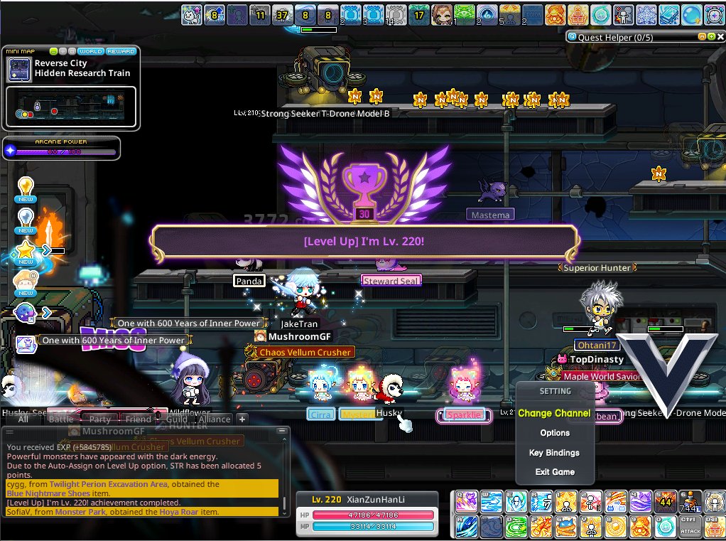 Lv. 220 achieved! 🎉
Reverse City cleared, EXP bar conquered, dopamine secured.
Job 5 unlocked, grind officially worth it.
Onward to bosses, symbols, and eternal dailies. 💀⚔️

<a href="/MaplestoryU/">MapleStory Universe</a>  #maplestoryn #Shade $NXPC