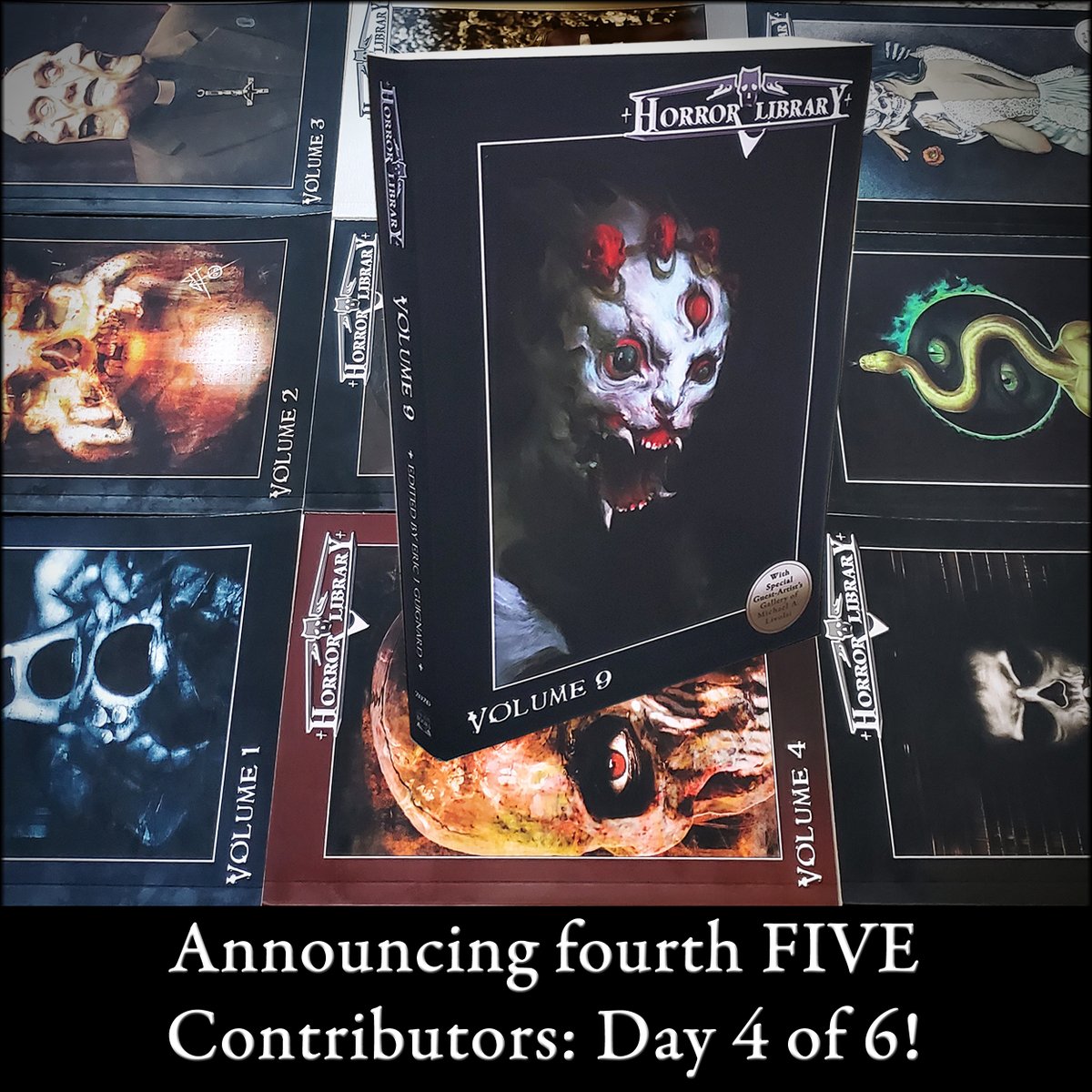 DAY 4 OF 6 OF ANNOUNCING! Table of Contents for: +HORROR LIBRARY+ Volume 9 (from <a href="/DarkMoonBooks/">Dark Moon Books</a>  )
More here:
ericjguignard.substack.com/p/day-4-of-6-o…

#HorrorLibrary, #anthology, #DarkMoonBooks, #NewRelease