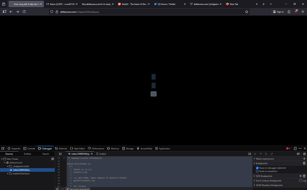 Tail_Of_Hell's tweet image. checking through the new deltarune website when i found some "index.CIMRSOA6.js" thing. most likely not intended to see but its cool i guess