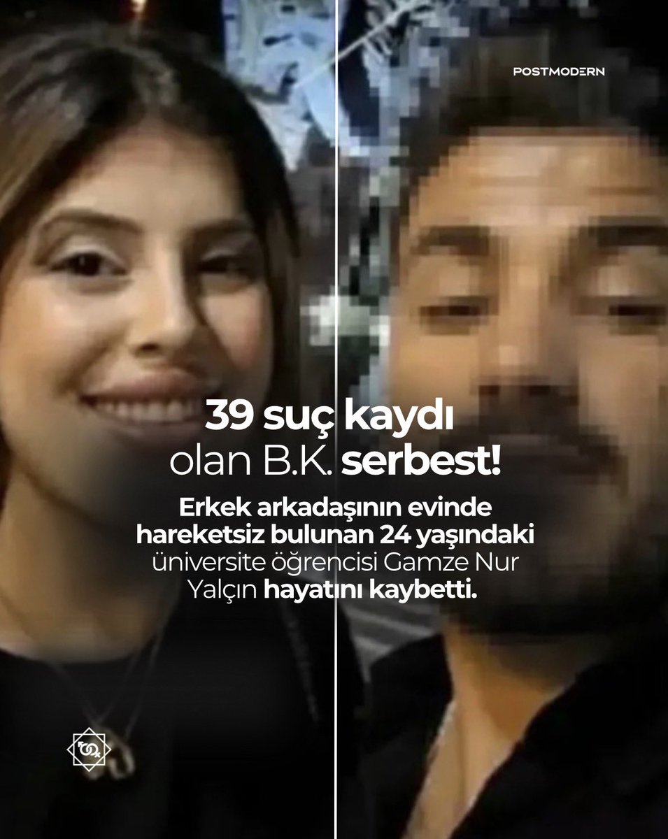 ŞÜPHELİ ÖLÜM • Gamze Nur Yalçın, 24 yaşında üniversite öğrencisiydi… Erkek arkadaşının evinde hareketsiz halde bulunduğu ve hayatını kaybettiği öğrenildi. Olayla ilgili gözaltına alınan 39 suç kaydı olan şüpheli ise serbest bırakıldı. 

Olayla ilgili soruşturma sürüyor.