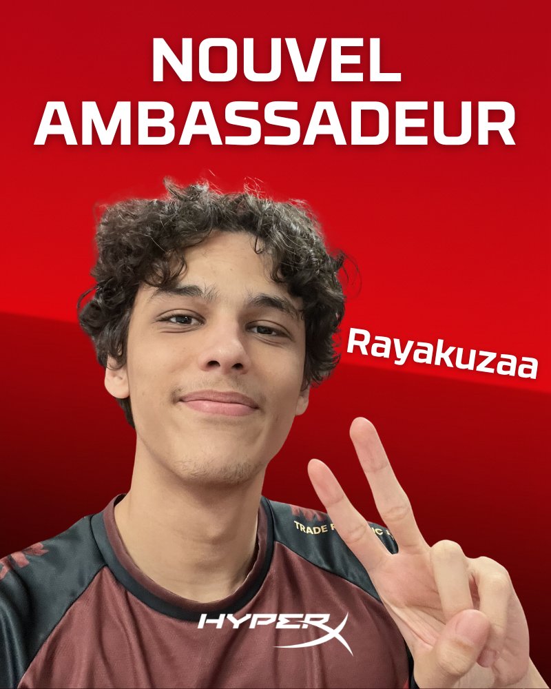 HyperXFrance's tweet image. New teammate unlocked! 🔒

La précision rencontre le talent. On est fiers de vous annoncer que @Rayakuzaa rejoint officiellement la famille HyperX ! 

Préparez-vous, du très lourd arrive pour la suite 🔴⚪