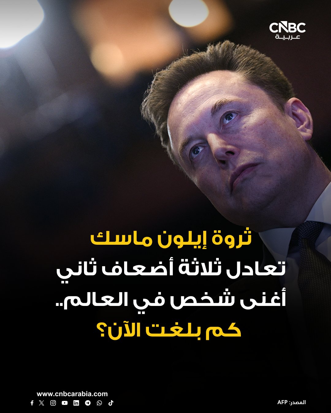 ثروة إيلون ماسك تقفز إلى مستوى قياسي جديد يبلغ 749 مليار دولار 