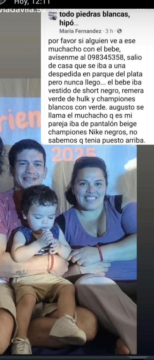 🚨Por favor gente ayuden se fue.. se llevó el niño y hoy lo vieron en villa española consumiendo nose sabe nada del niño🚨 AYUDAN 🚨