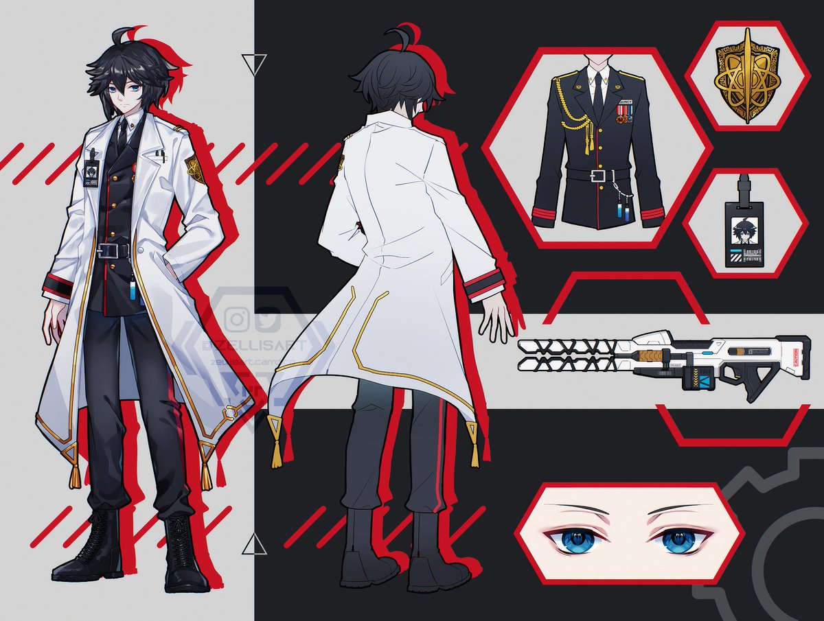 ZellisArt's tweet photo. Character and weapon design reference sheet commission.

#VGenComm https://t.co/ocr8dUmuxV