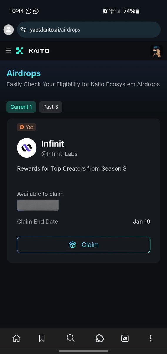 GN CT 😶‍🌫️🤏💨

Big congrats to everyone who made it into <a href="/Infinit_Labs/">INFINIT</a> well deserved. I also secured some stimmy from them, and honestly it feels good when consistency pays off.

That said, I just discovered a new project I’ll be preaching about next: <a href="/StandX_Official/">StandX</a>. Still