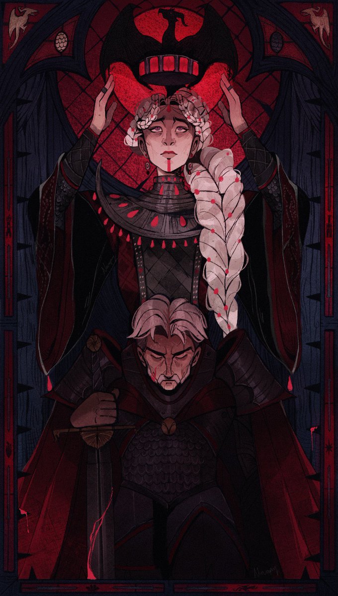 neva_png's tweet image. “His mother placed it on his head, and the lords and knights gathered there knelt as he proclaimed himself Maegor of House Targaryen”
.
.
.
.
#asoiaf