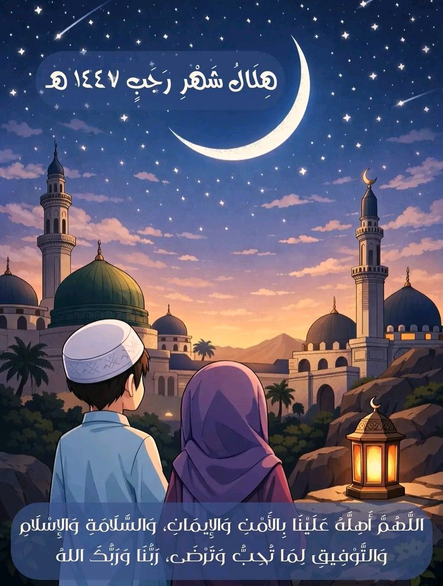 اللهم بارك لنا في رجب وشعبان وبلغنا رمضان 🌙.كل سنه وانتم طيبين
