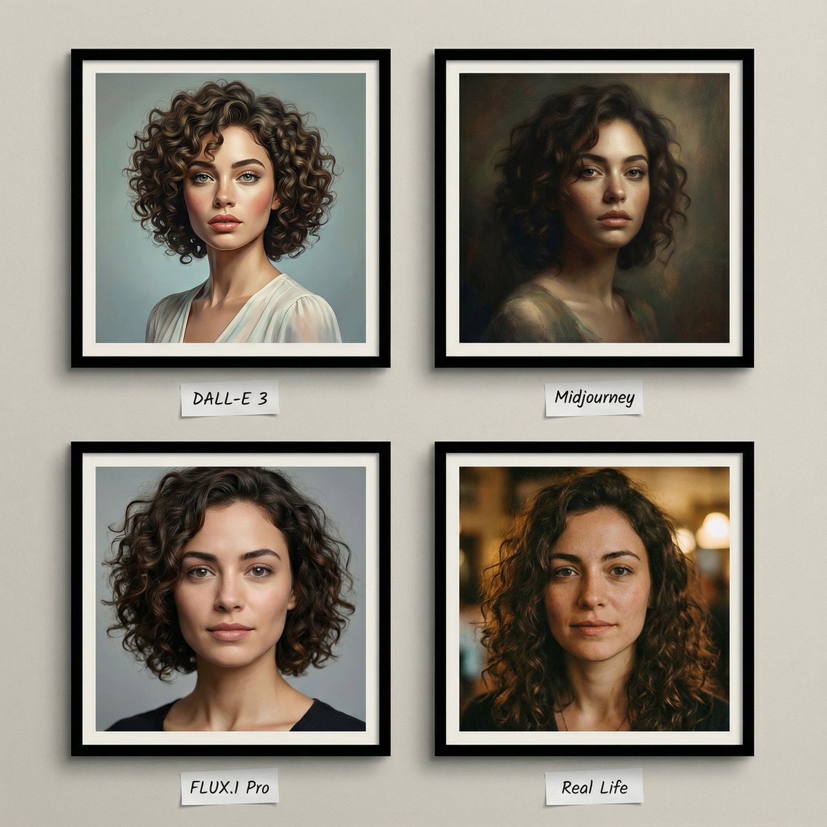Four-model portrait grid