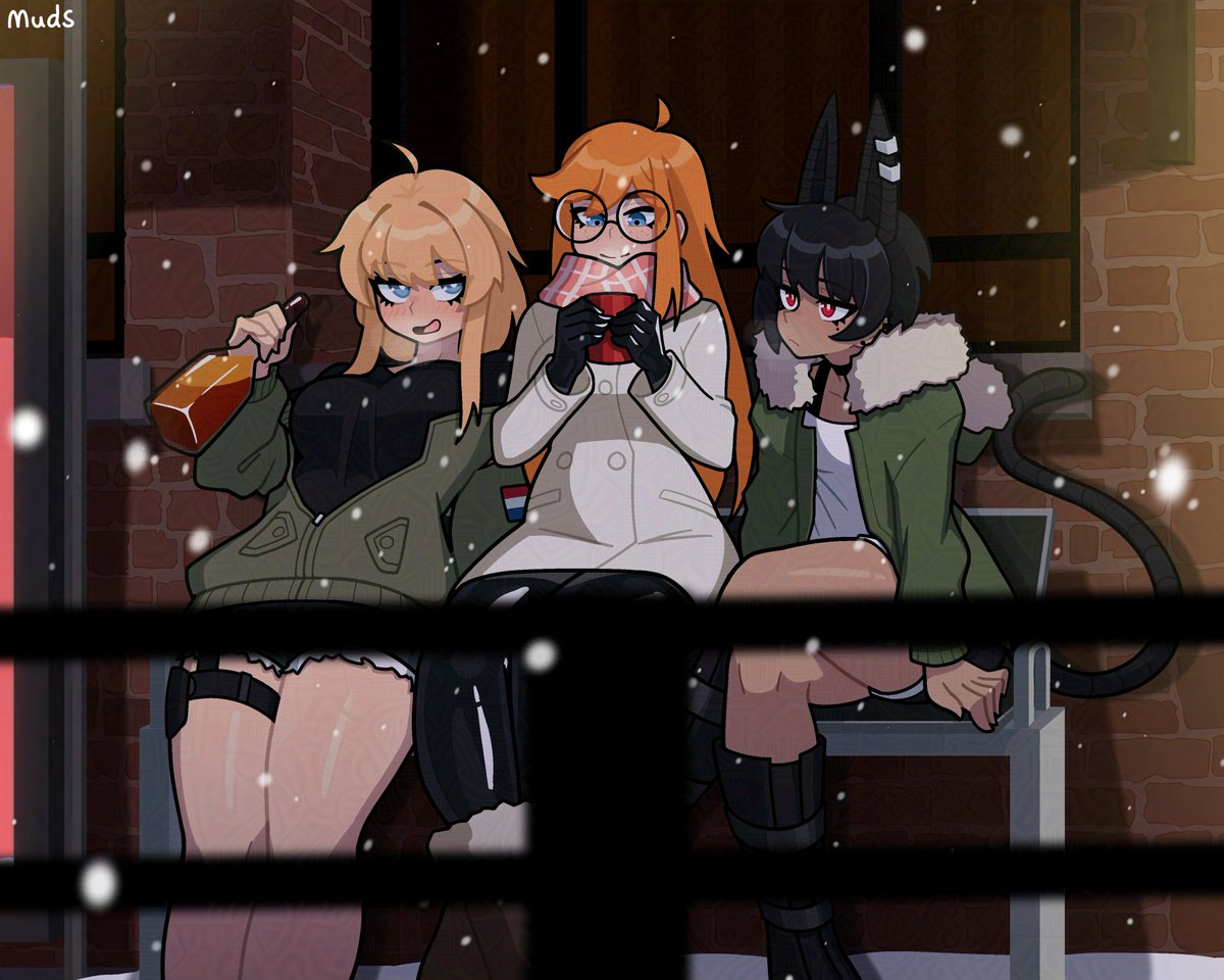 _muds_'s tweet image. Whiskey, Siri, and Makoto for anonymous 💚💚💚