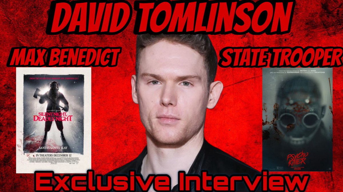 youtube.com/live/IhMJPr2UF… In this exclusive interview, Canadian actor David Tomlinson talks about his work in the horror film Silent Night, Deadly Night (2025) As Max Benedict and his role in Psycho Killer. Today At 2pm MT 4pm EST