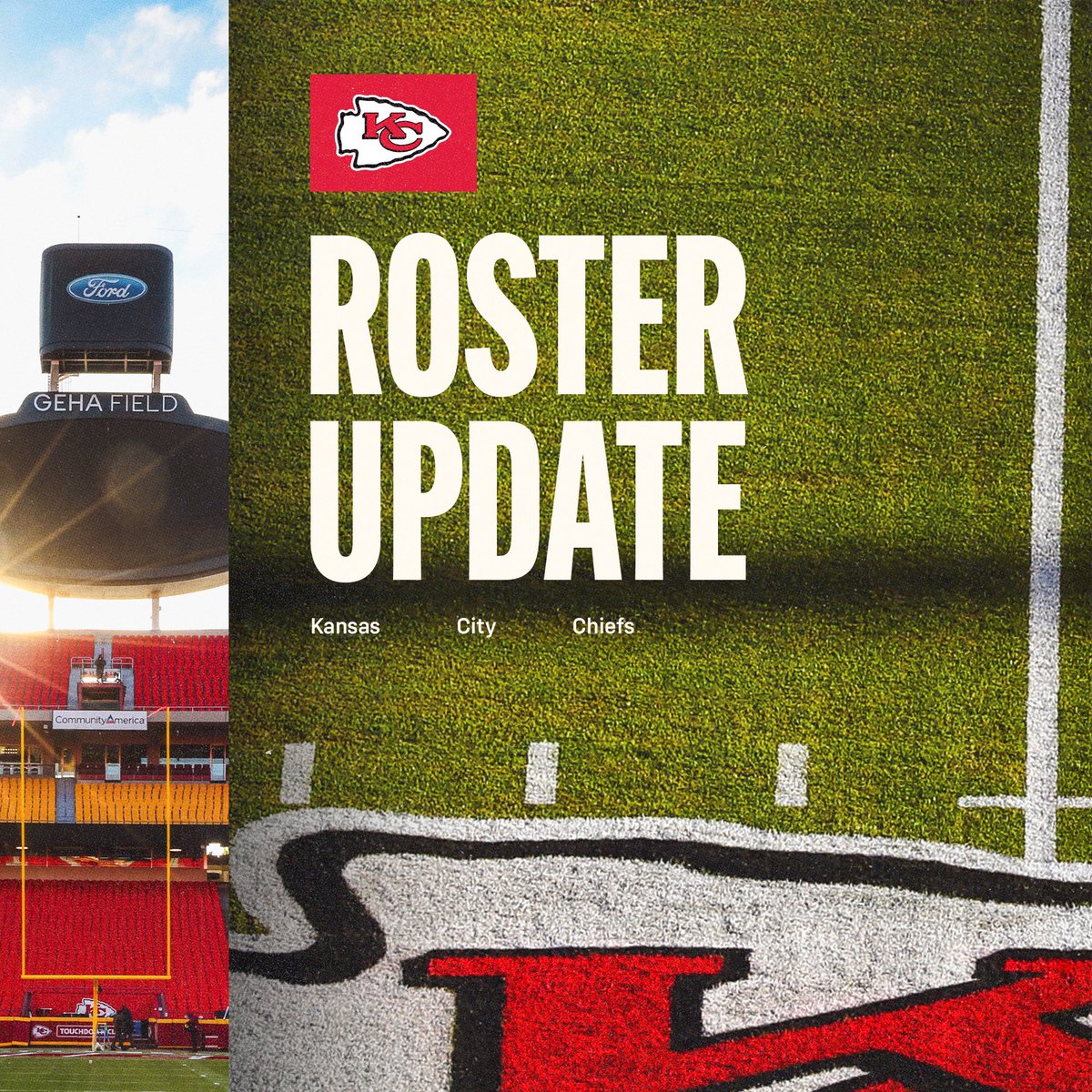 Chiefs's tweet photo. We have signed Practice Squad players T Chukwuebuka Godrick, QB Chris Oladokun, and RB Dameon Pierce to active roster contracts.
 
We have activated Practice Squad players LB Cole Christiansen and T Matt Waletzko via Standard Elevation.
 
We have placed LB Leo Chenal and T Jawaan Taylor on Reserve/Injured.
 
We have waived RB Elijah Mitchell.