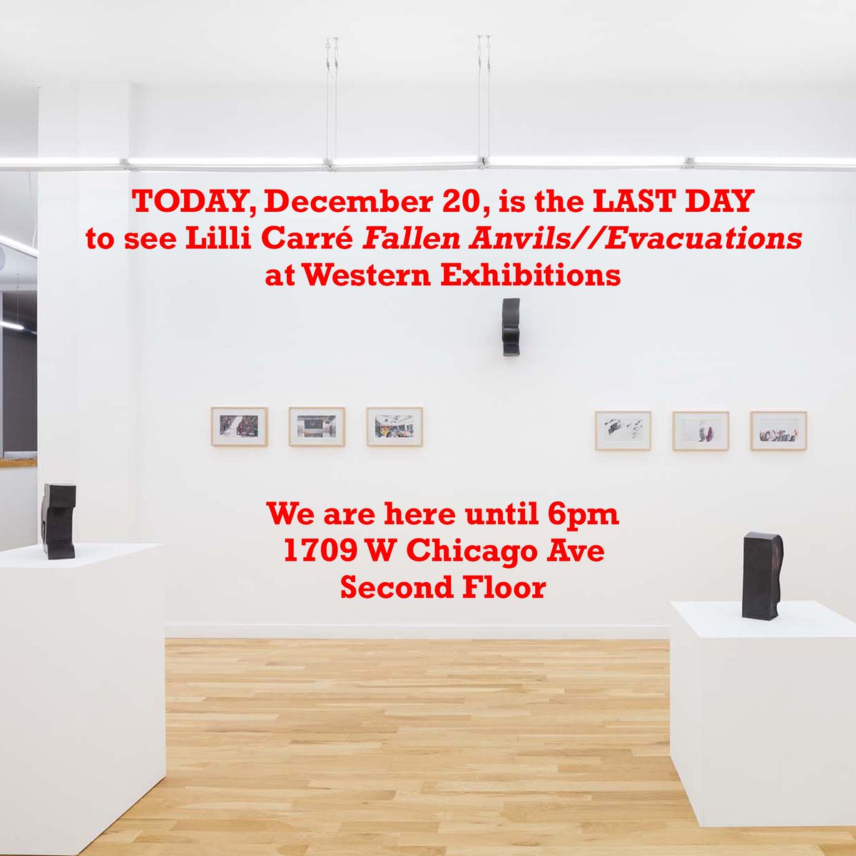 TODAY, TODAY, TODAY, visit us to see Lilli Carré’s Fallen Anvils // Evacuations, it’s the LAST DAY of the show.

Open until 6pm, 1709 W Chicago Ave, Chicago, IL