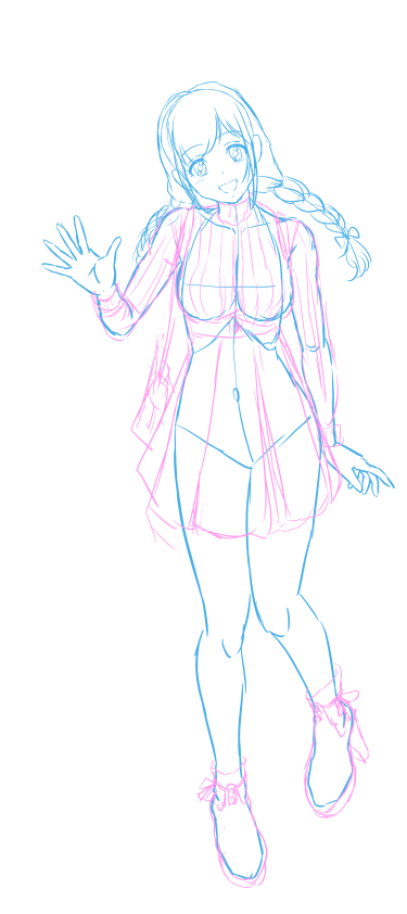 おはようございます!
朝お絵かき。
最近の若者ファッションの資料が無くて困った。
とりあえずでっちあげました。 