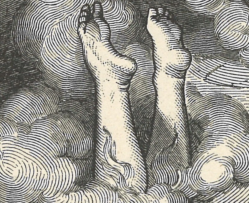 Gustove Dore, The Divine Comedy, Inferno, plate 45, The Punishment of Simonists, detail