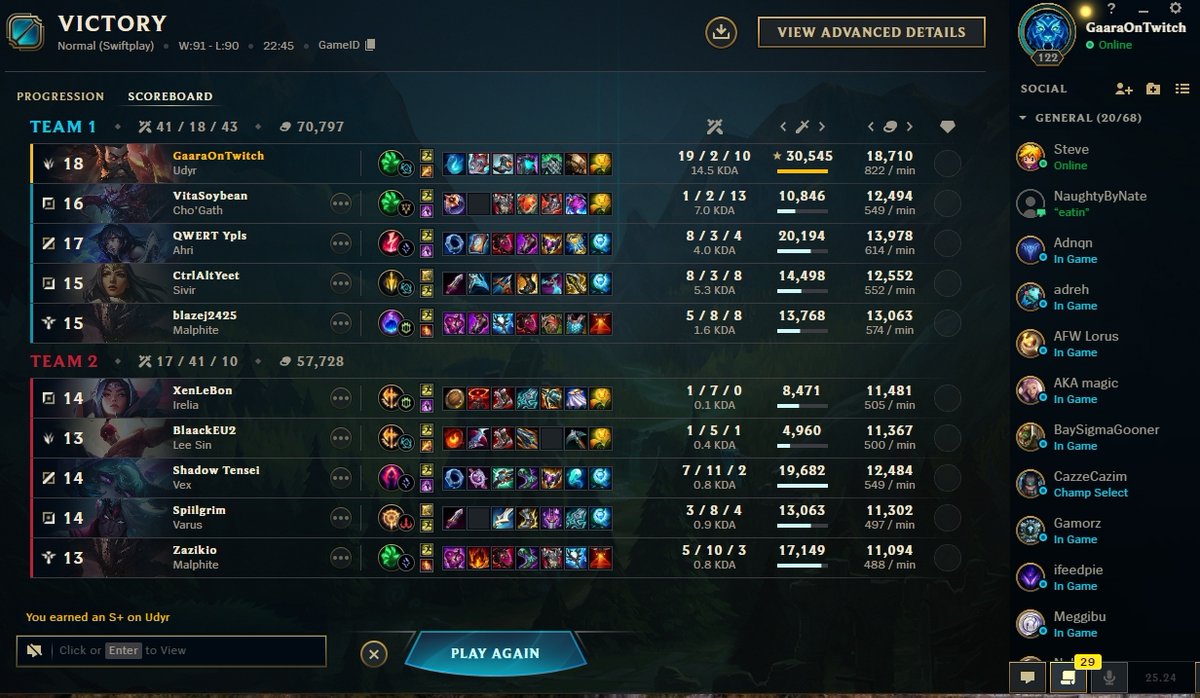 quick pub stomp after not being able to play for a year #LeagueOfLegends