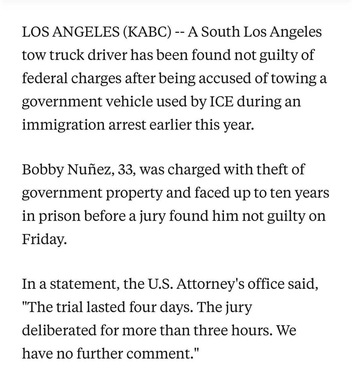 The U.S. government put this man through a four day trial.

It took just 3 hours for the jury to acquit.