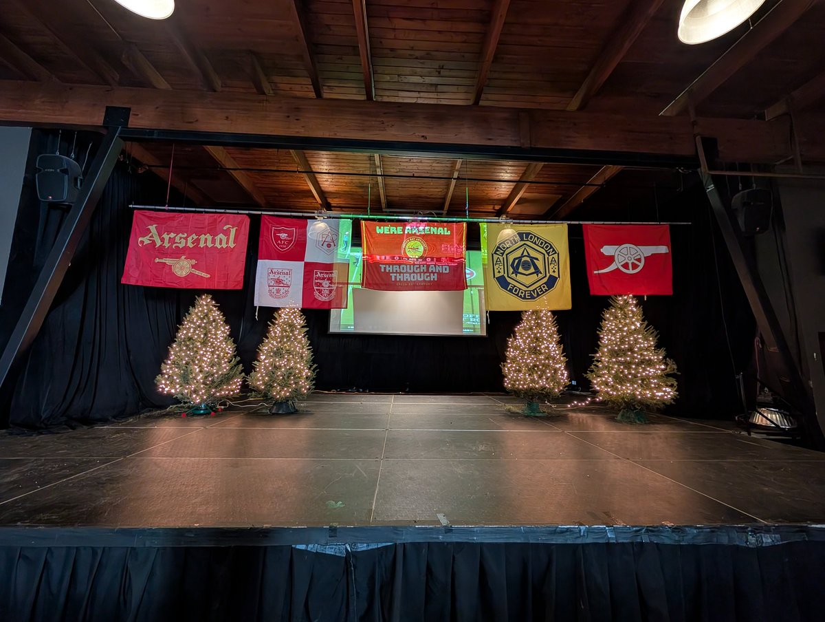 We are all set up in the banquet hall for today's 2:00 p.m. Match versus Everton. 

Come on down and bring friends and family. Plenty of room. 

COYG UTA #MyPLMorning