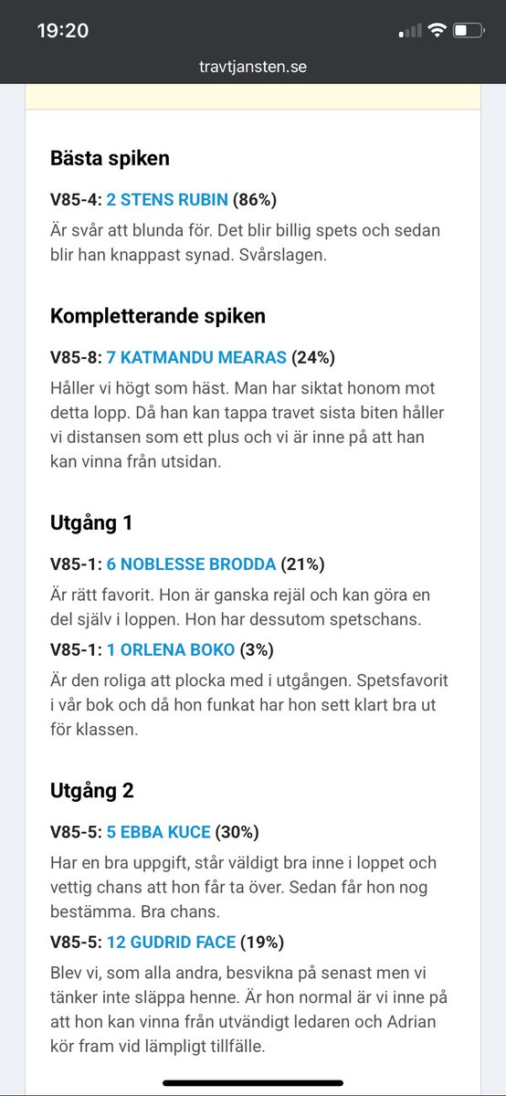 travtjansten's tweet photo. V85-succé! + 738.214kr på V85! 🤩https://t.co/c9oqGhyKFC https://t.co/eAna5RgWoy