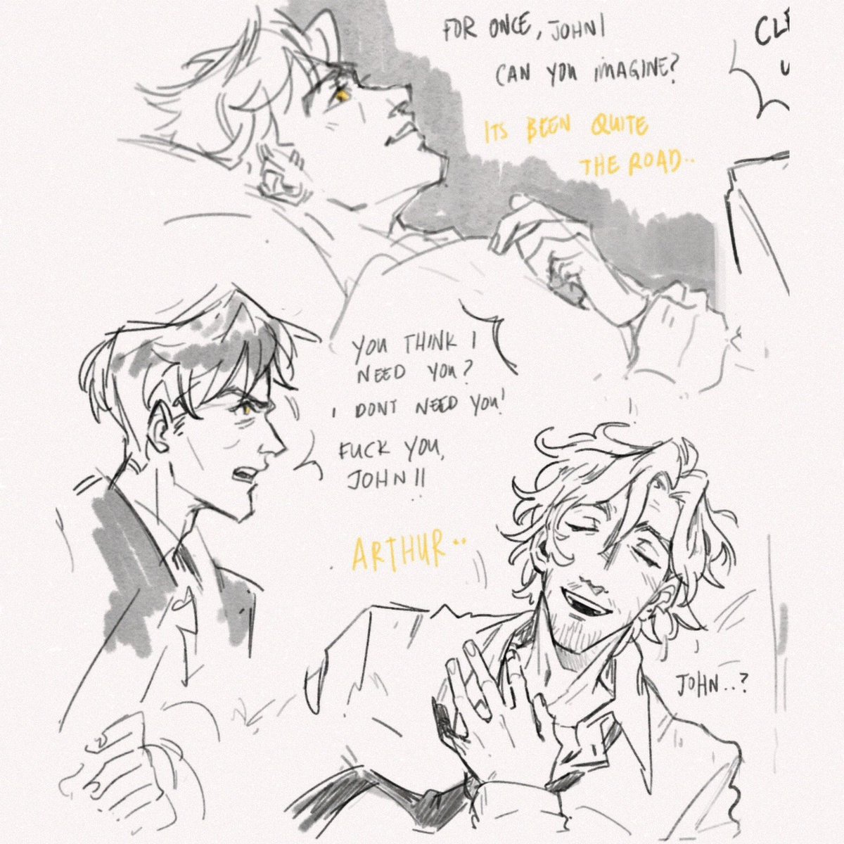 gunstellations's tweet image. #malevolent sketches (slight spoilers in the later pictures!)
finally biting the bullet and attempting at a design for arthur....my mad little man