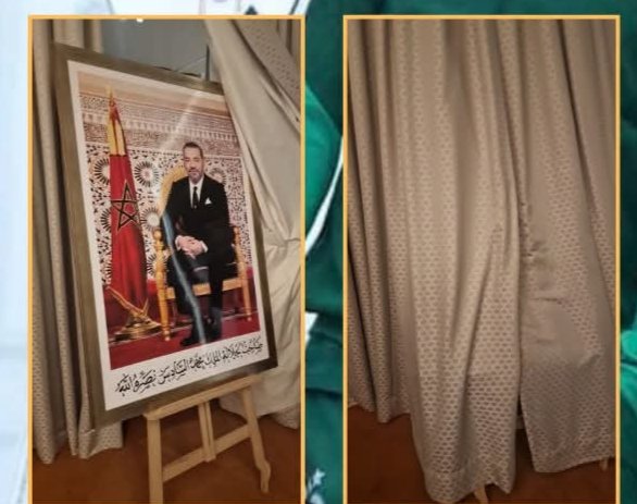 منتخب الجزائر بدأ مبكرا في إثارة المشاكل منذ اللحظات الأولى لوصوله.. حجبوا صورة الملك في فندق ماريوت بطريقة طفولية عبثية بائسة.