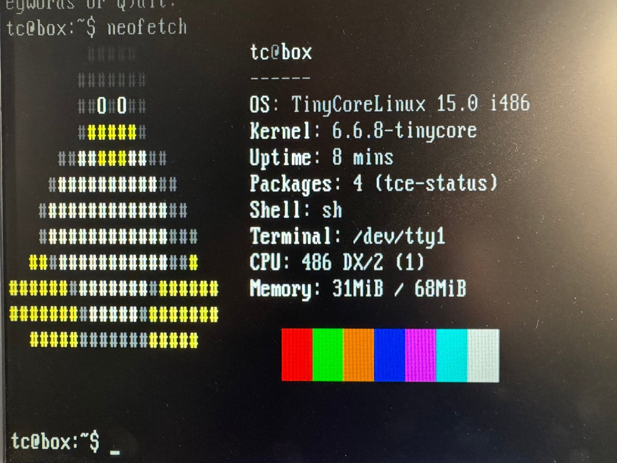 pydottsx's tweet image. Enough memory for linux