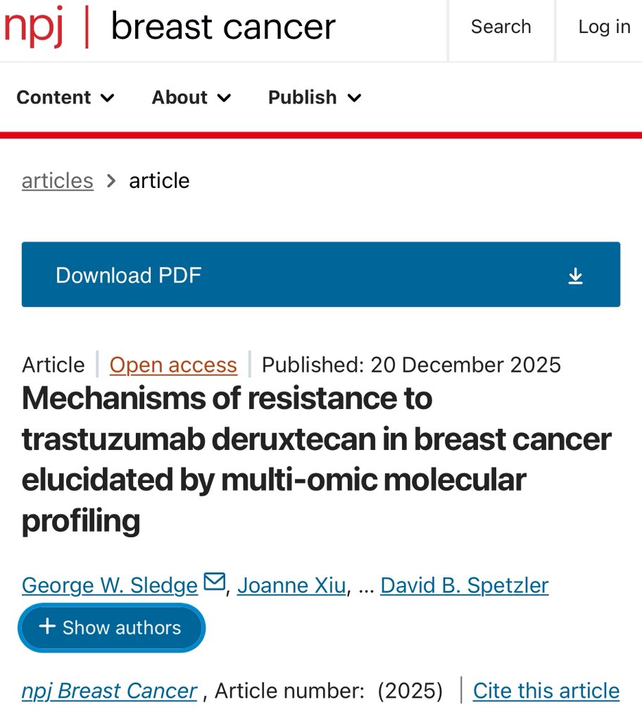 What mediates resistance to T-DXd? Large study (n=2799) by <a href="/GeorgeSledge51/">George W Sledge MD</a> et al. suggests the relevance of baseline ABCC1 levels (efflux pump) and finds emerging mutations in NFE2L2 (activator of ABCC1) and KEAP1 (negative regulator of NFE2L2) post T-DXd. nature.com/articles/s4152…
