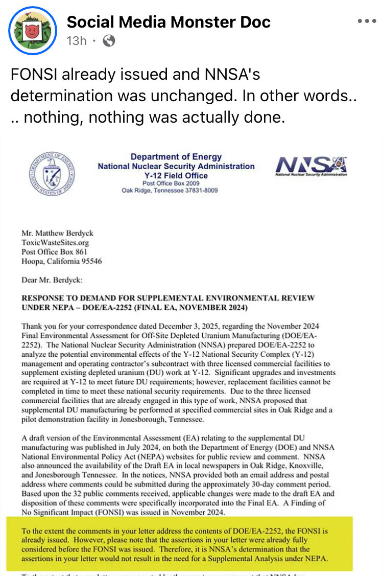 MatthewABerdyck's tweet photo. Ross finally reveals Social Media Monster is in fact a veiled politcal attack on https://t.co/EwEirJrjB2 and clips off page two of the letter where we secured a second environmental assessment, a secondary federal criminal investigation, and withholds continued litigation efforts https://t.co/HvyQslcKHH