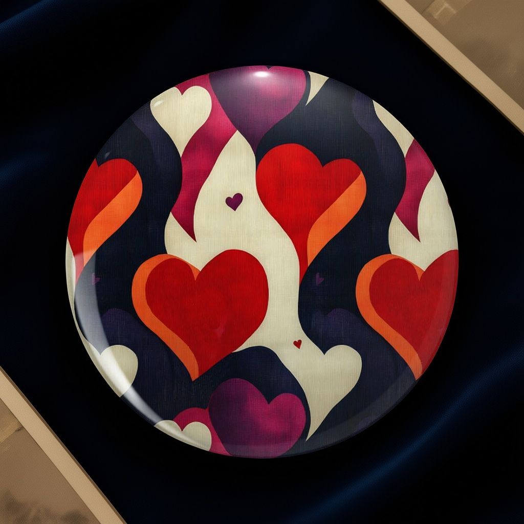 magicpixelsshop's tweet image. Classic hearts, retro palette. Pin Retro vintage lovely hearts background adds a nostalgic pop to bags, jackets, and lanyards. Favorite shade: red, orange, or purple?
        
#RetroStyle #Vintage #HeartPattern #PinCollection #Fashion #Style #Gifts #Collectibles