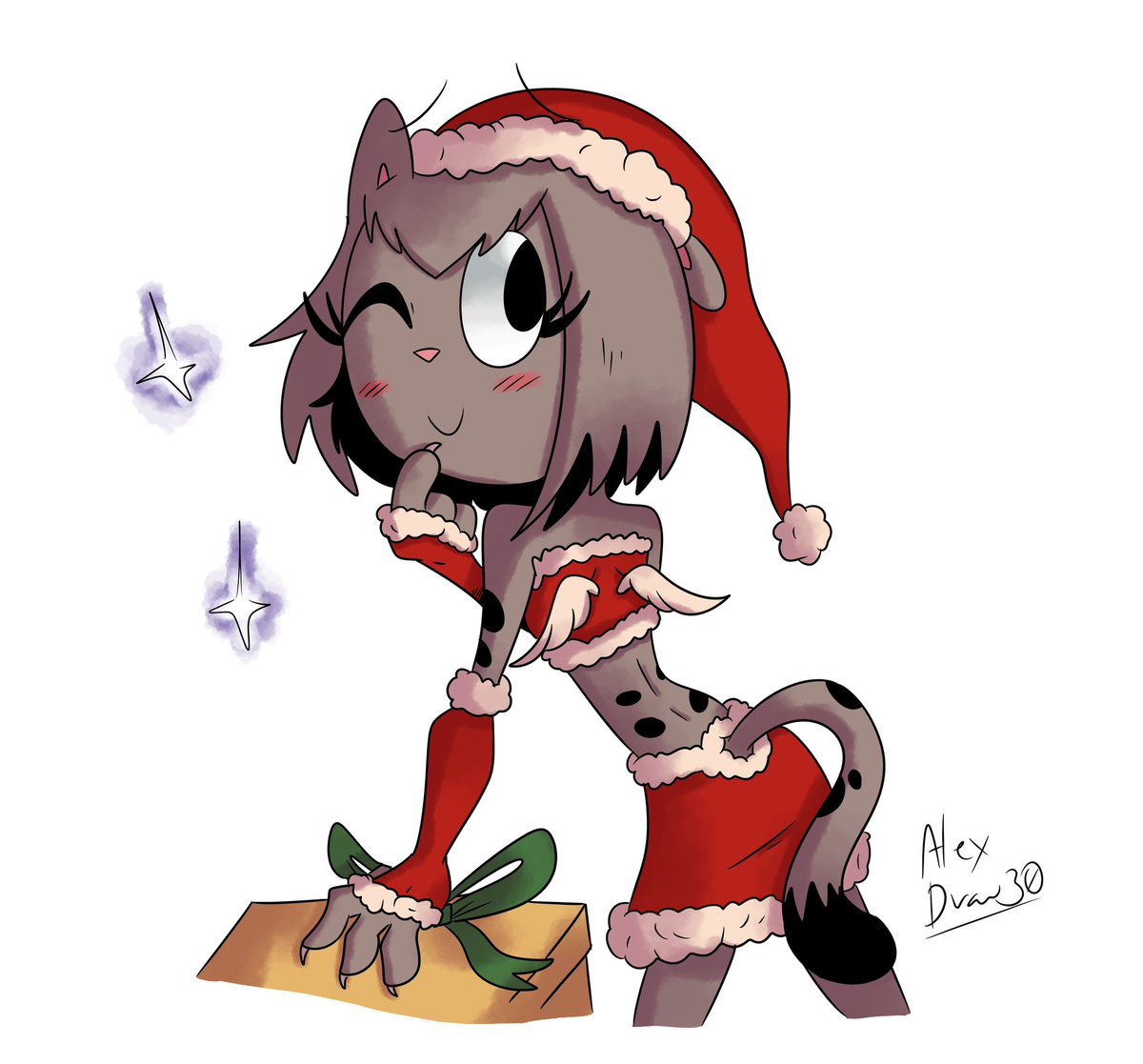 AlexDraw30's tweet image. FELIZ NAVIDAD 
Bueno, falta, pero pa que no se me pase ahí les dejo a zigata navideña 🐱♥️🥂