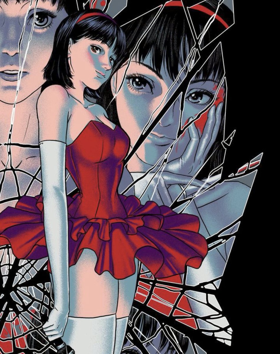 shmupdb's tweet image. Perfect Blue (1997). Key art of Mima Kirigoe by Satoshi Kon. The style blurs the lines between reality and illusion, which is a central theme of the film.